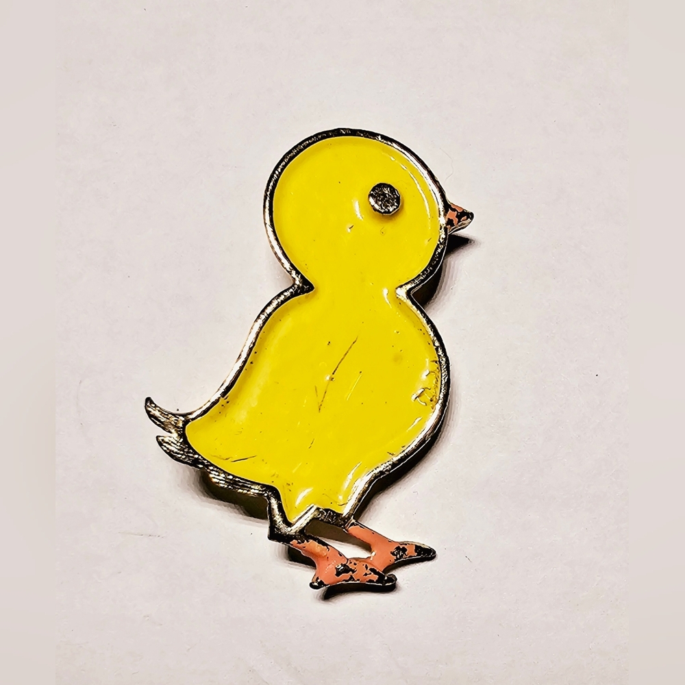 Yellow and Black Chick Brooch Jewelry